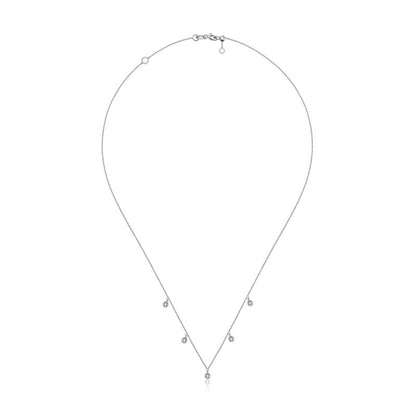 18k Gold By the Yard Diamond Necklace - Genevieve Collection