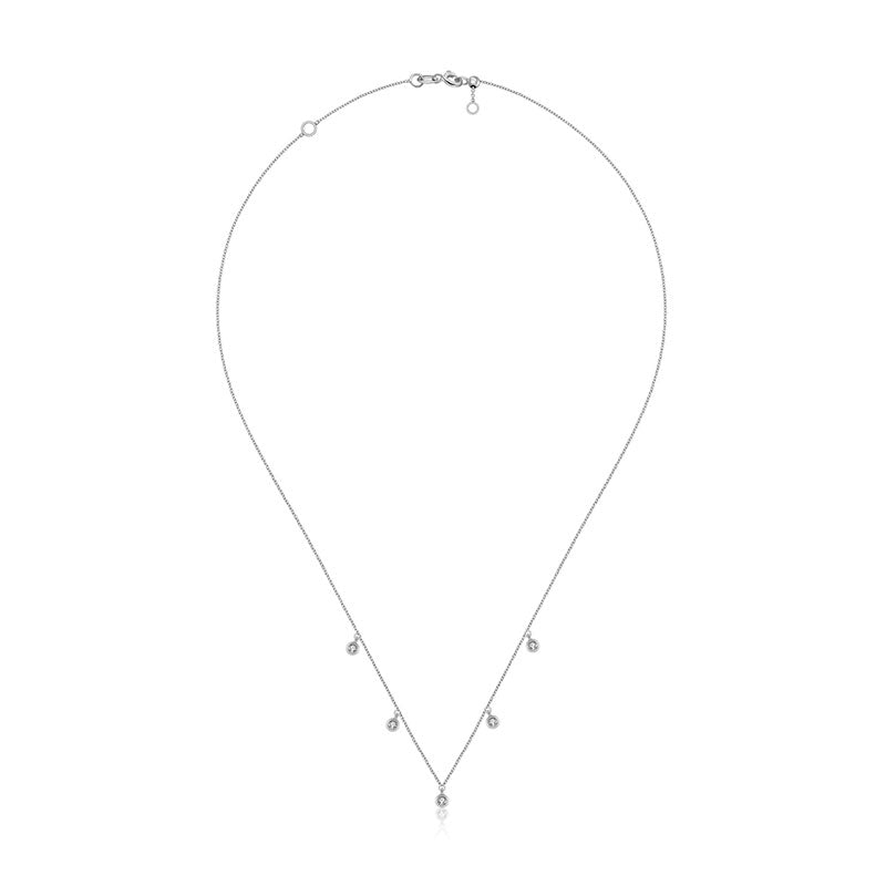 18k Gold By the Yard Diamond Necklace - Genevieve Collection