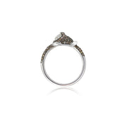 18k Gold Bear Shape Diamond Open Ring - Genevieve Collection