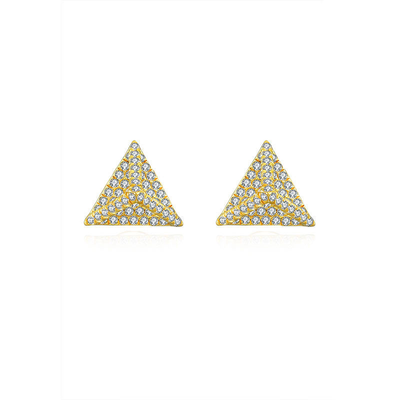 18k Gold Tetrahedron Diamond Earring - Genevieve Collection