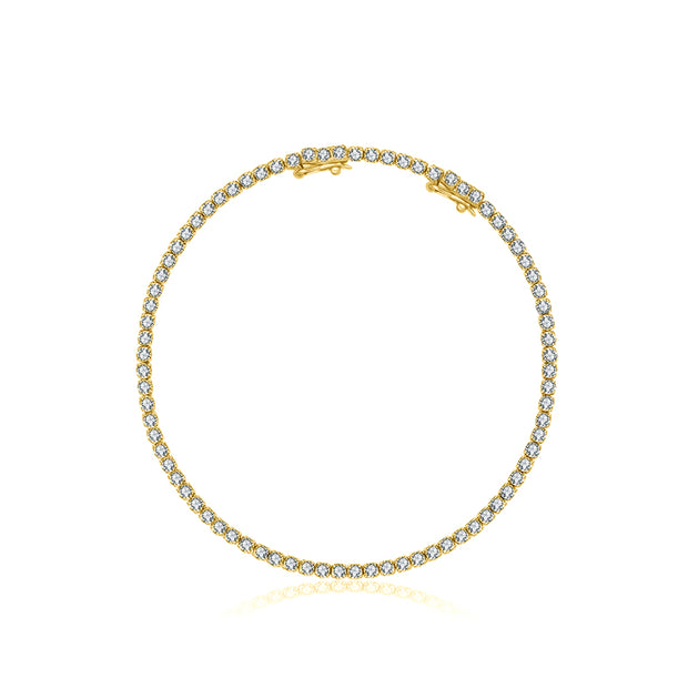 18K Gold 2.3 Carat Tennis Diamond Bracelet - Genevieve Collection