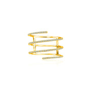 18k Gold Spring Shape Diamond Ring - Genevieve Collection