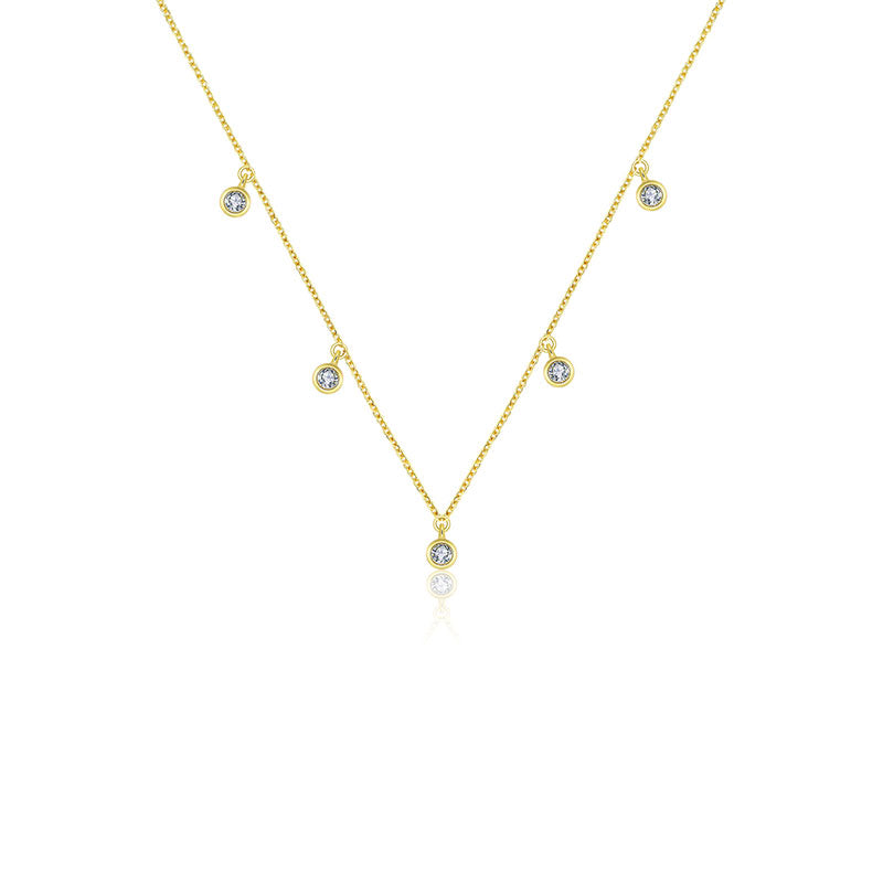 18k Gold By the Yard Diamond Necklace - Genevieve Collection