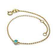 18k Gold December Birthstone Topaz Bracelet - Genevieve Collection