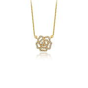 18k Gold Rose Diamond Necklace - Genevieve Collection