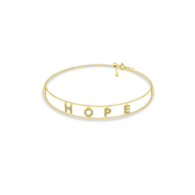 18k Gold "Hope" Diamond Bracelet - Genevieve Collection