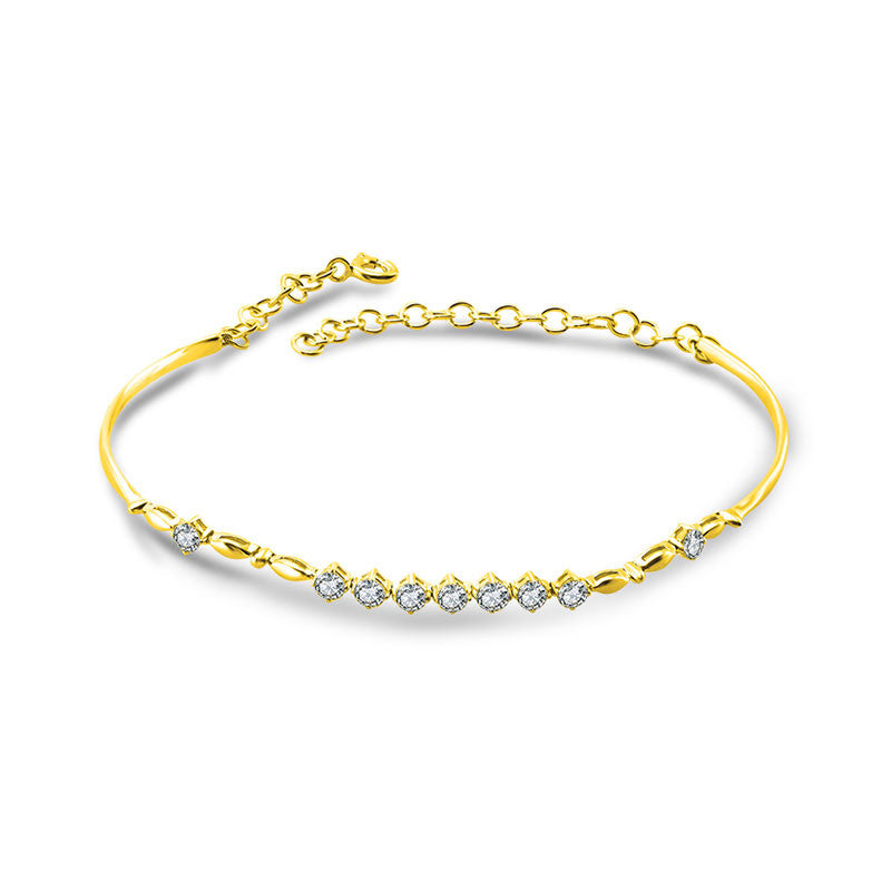 18k Gold Lozenge Shape Diamond Bracelet - Genevieve Collection