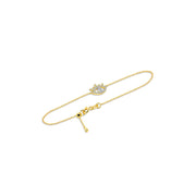 18k Gold Evil Eye Diamond Bracelet - Genevieve Collection