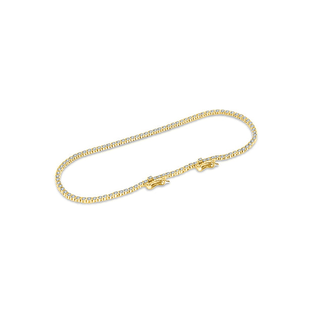 18K Gold 1.2 Carat Tennis Diamond Bracelet - Genevieve Collection