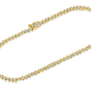 18k Gold White Diamond All The Way Bracelet - Genevieve Collection