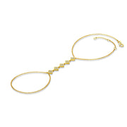 18k Gold Square Shape 2 Way Diamond Bracelet - Genevieve Collection