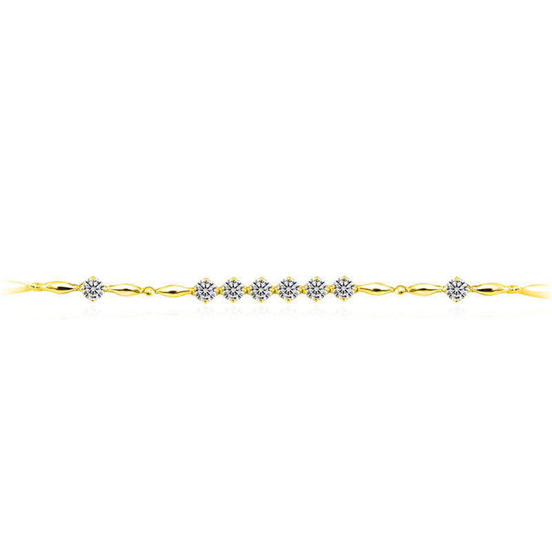 18k Gold Lozenge Shape Diamond Bracelet - Genevieve Collection