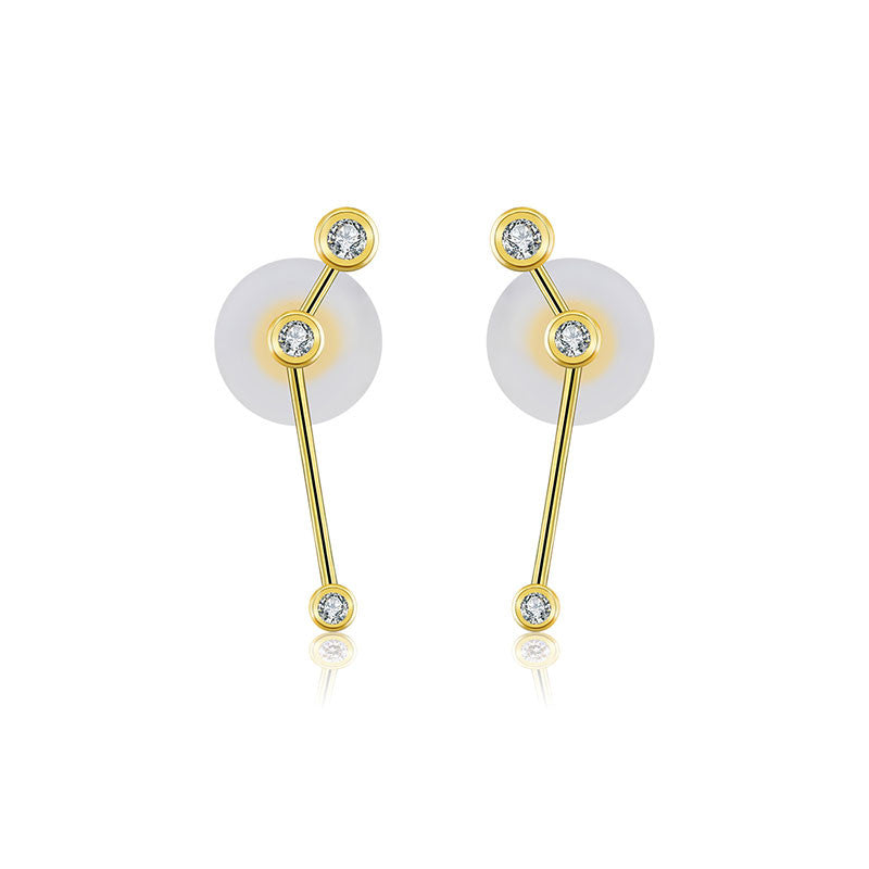 Aries Zodiac Constellation Earring 18k Gold & Diamond - Genevieve Collection