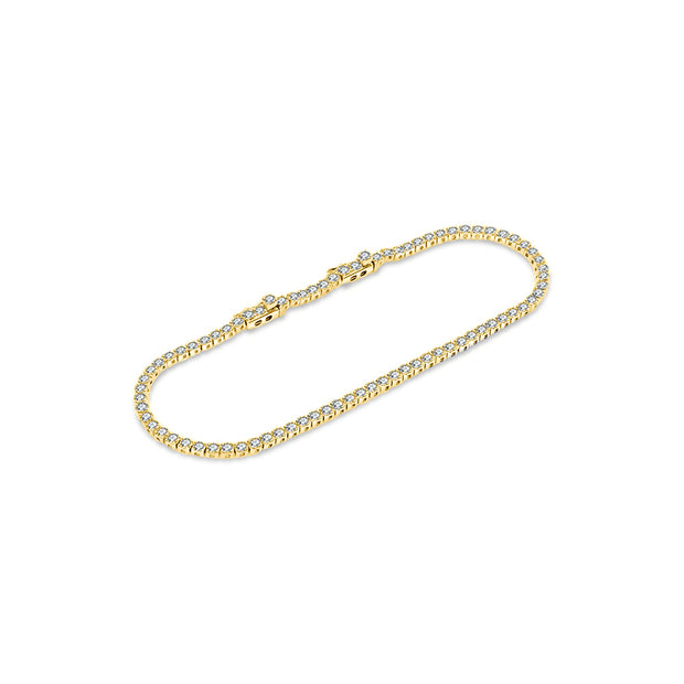 18K Gold 2.3 Carat Tennis Diamond Bracelet - Genevieve Collection