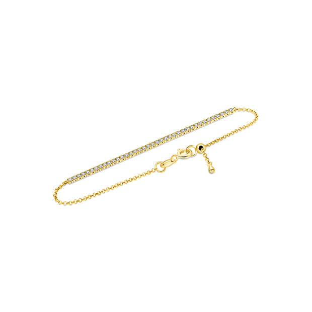 18k Gold 0.5 Carat Half Tennis Diamond Bracelet - Genevieve Collection