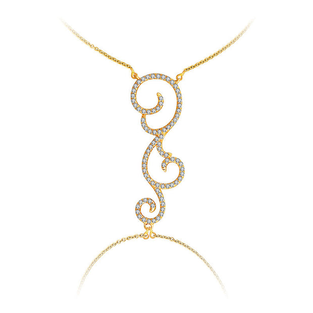 18k Gold Bohemian Style 2 Way Diamond Bracelet - Genevieve Collection