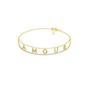 18k Gold "Amour" Diamond Bracelet - Genevieve Collection