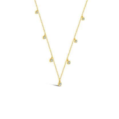 18k Gold By the Yard Diamond Necklace - Genevieve Collection