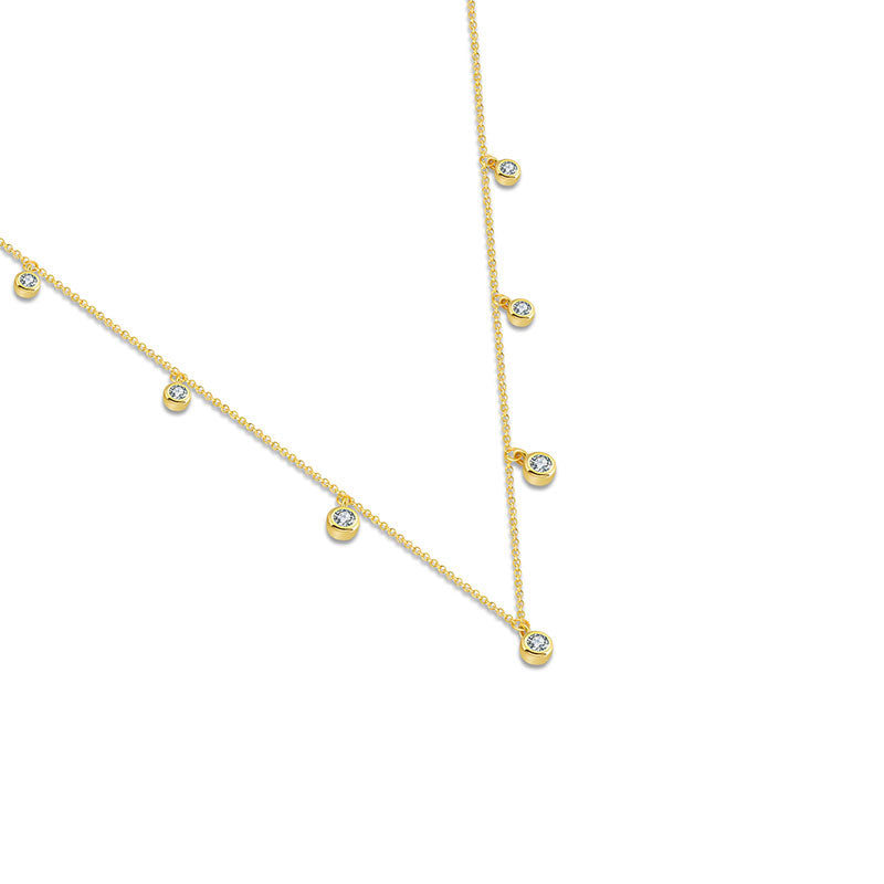 18k Gold By the Yard Diamond Necklace - Genevieve Collection