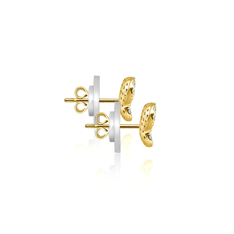 18k Gold Butterfly Shape Diamond Earring - Genevieve Collection