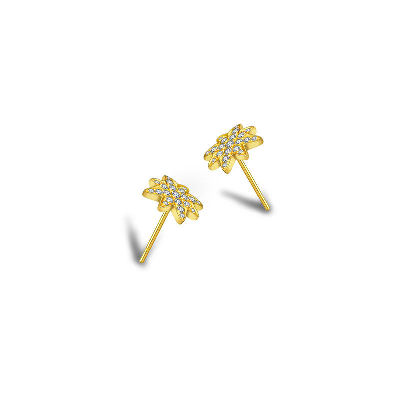 18k Gold Star Diamond Earring - Genevieve Collection