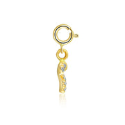 18k Gold Ribbon Bow Diamond Charms - Genevieve Collection