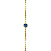 18k Gold September Birthstone Sapphire Bracelet - Genevieve Collection