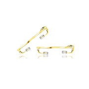 18k Gold Snake Diamond Ear Cuff - Genevieve Collection