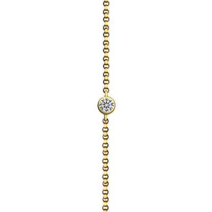 18k Gold Single Diamond Bracelet - Genevieve Collection
