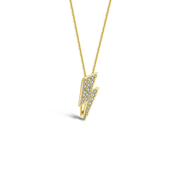 18k Gold 2 ways Lightning Diamond Necklace - Genevieve Collection