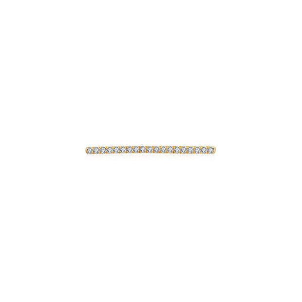 18k Gold Line Diamond Ring - Genevieve Collection