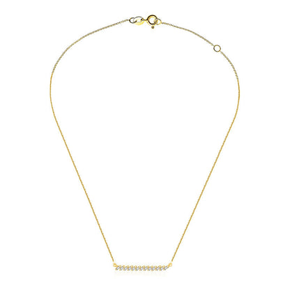 18k Gold Line Diamond Necklace - Genevieve Collection