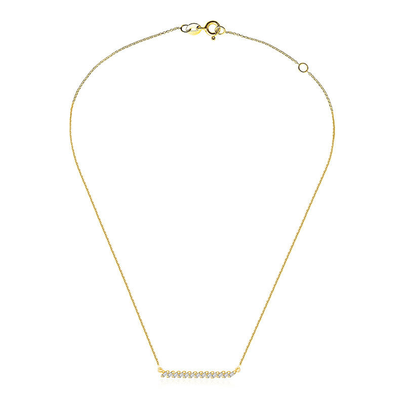 18k Gold Line Diamond Necklace - Genevieve Collection