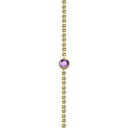 18k Gold June Birthstone Light Amethyst Bracelet - Genevieve Collection