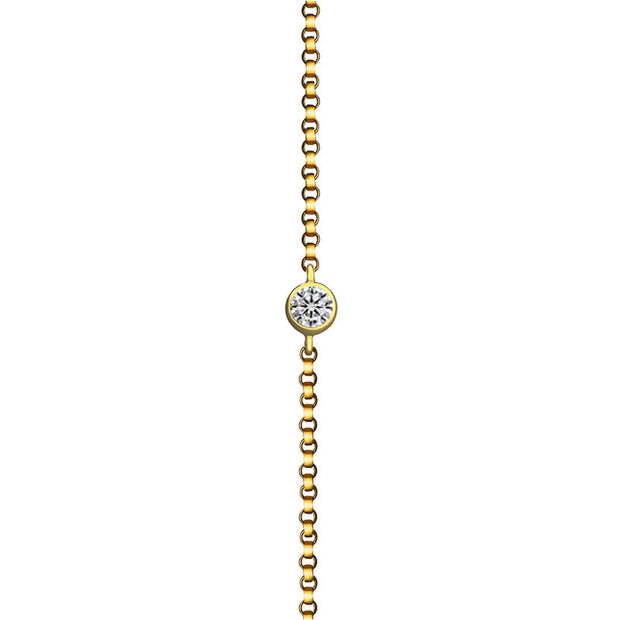18k Gold April Birthstone Diamond Bracelet - Genevieve Collection