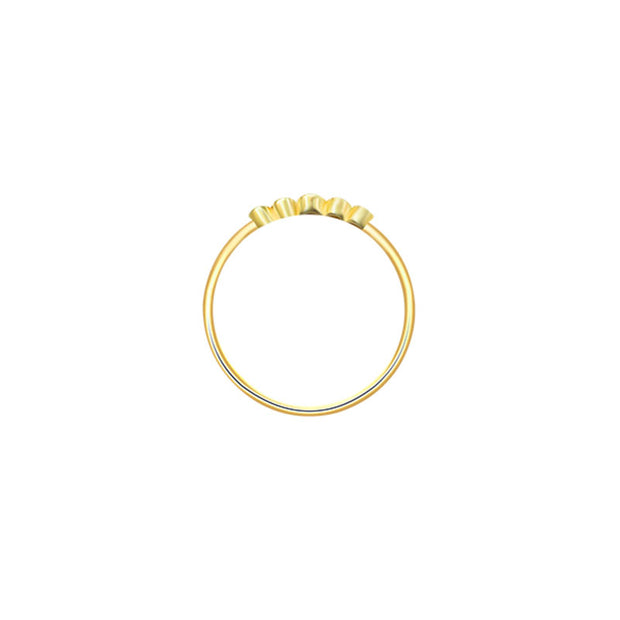 18k Gold Polka Dot Diamond Ring - Genevieve Collection