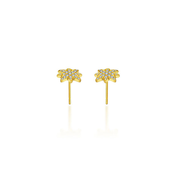 18k Gold Star Diamond Earring - Genevieve Collection