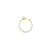 18k Gold Opal Open Diamond Ring - Genevieve Collection