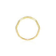18k Gold Zigzag Diamond Ring - Genevieve Collection