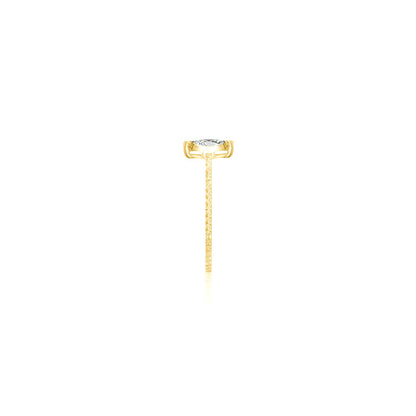 18k Gold Marquise Shape Diamond Ring - Genevieve Collection