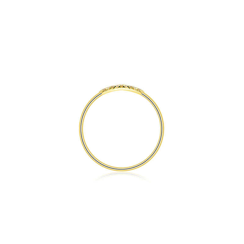 18k Gold Eyelash Shape Diamond Ring - Genevieve Collection
