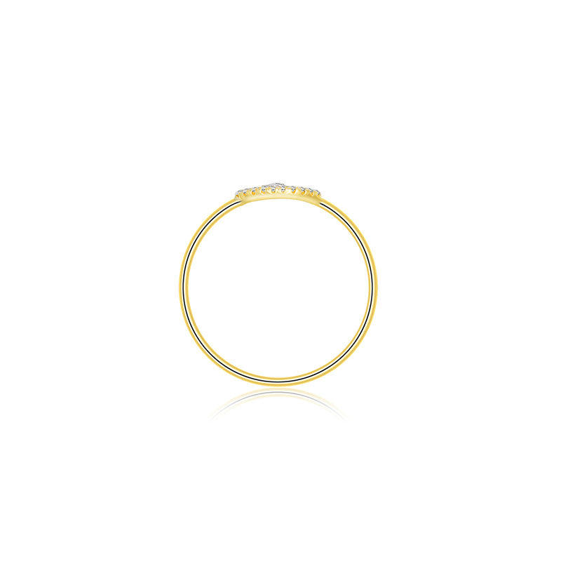 18k Gold Eye Shape Diamond Ring - Genevieve Collection